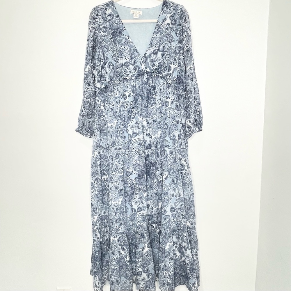 Rachel Zoe Blue Paisley Maxi Dress